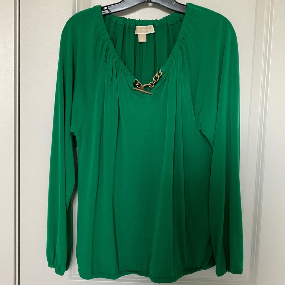 MICHAEL KORS TOP WITH CHAIN EMBELLISHMENT